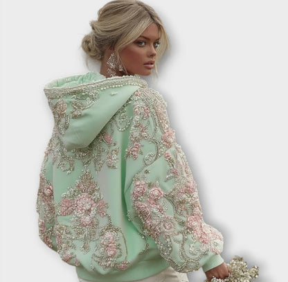 Women's Fashion Casual Printing Hooded Sweater